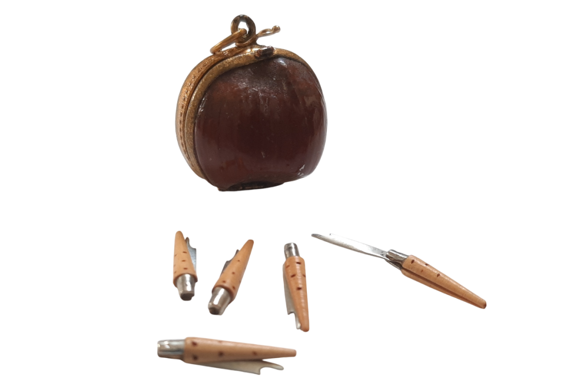 Surprise hazelnut, Nontron cutlery, 19th-20th century