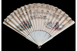 Mystérieuses runes, éventail vers 1730-40