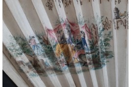 Mystérieuses runes, éventail vers 1730-40