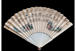 Mystérieuses runes, éventail vers 1730-40