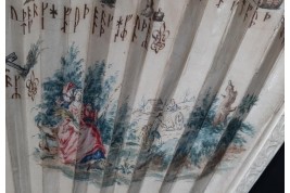 Mysterious runes, fan circa 1730–40