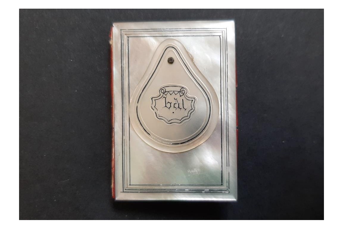 Dance card with mirror, 19th century