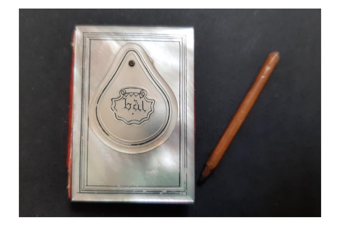 Dance card with mirror, 19th century