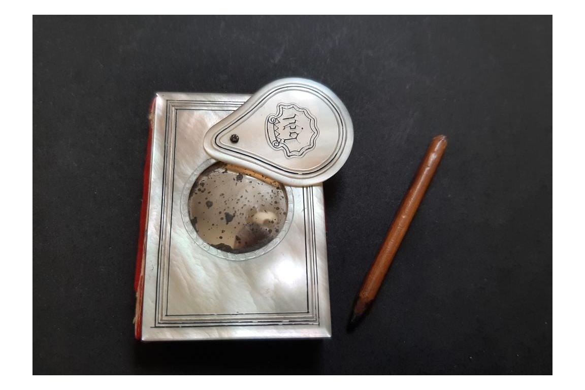 Dance card with mirror, 19th century