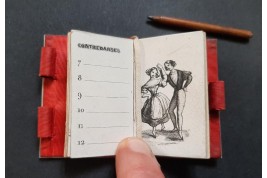 Dance card with mirror, 19th century