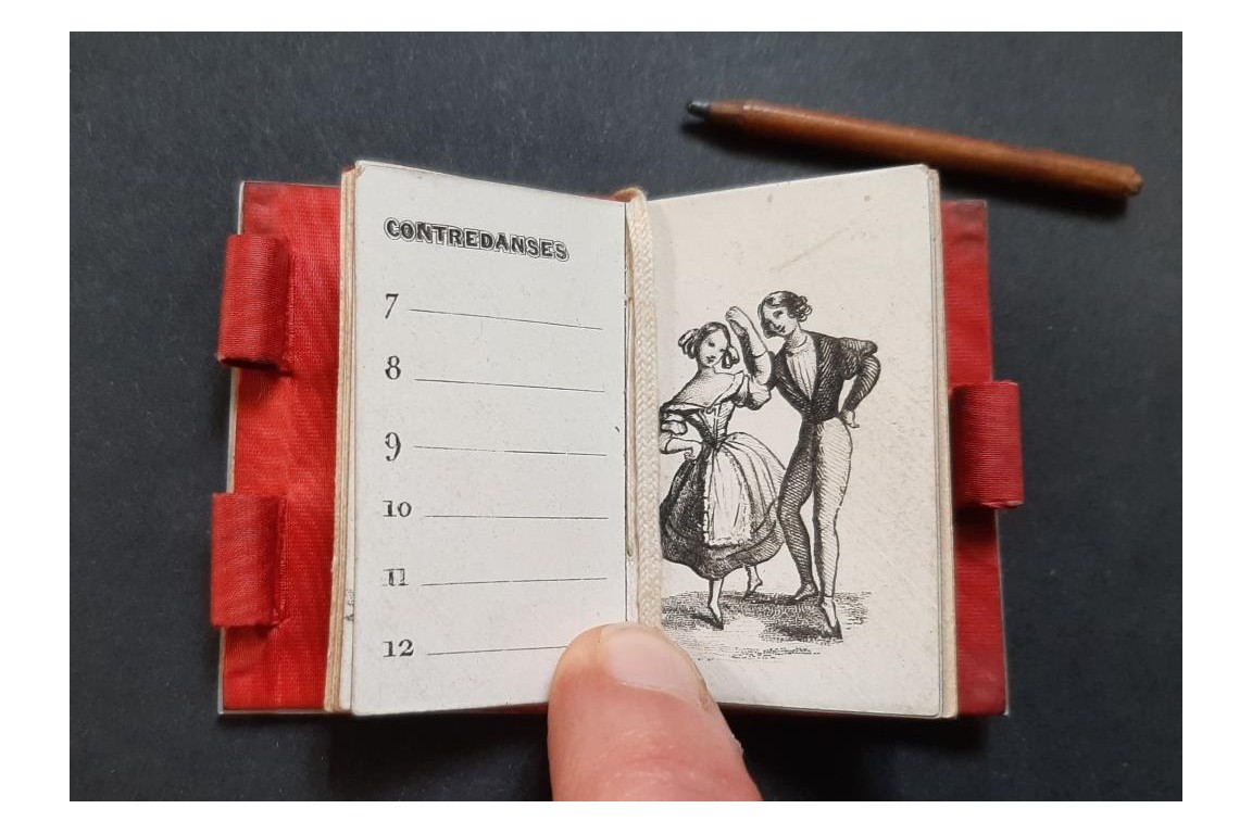 Dance card with mirror, 19th century