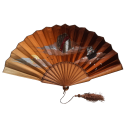 Cat in the hot air balloon, late th century fan