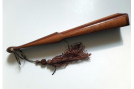 Chat en montgolfière, éventail fin XIXème siècle