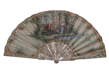 Spy love, inside-out fan, circa 1900