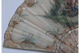 Spy love, inside-out fan, circa 1900