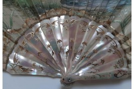 Spy love, inside-out fan, circa 1900