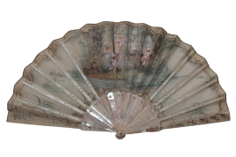 Spy love, inside-out fan, circa 1900