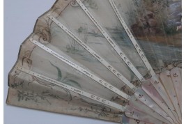 Spy love, inside-out fan, circa 1900