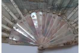 Spy love, inside-out fan, circa 1900