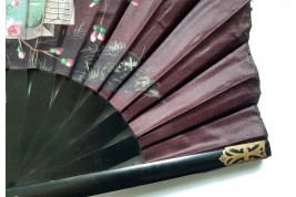 The open window, mouchoir fan, circa 1900