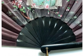 The open window, mouchoir fan, circa 1900