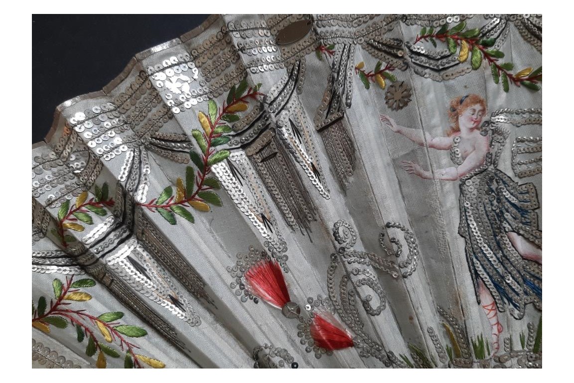 Éclair d'argent, éventail d'époque Empire