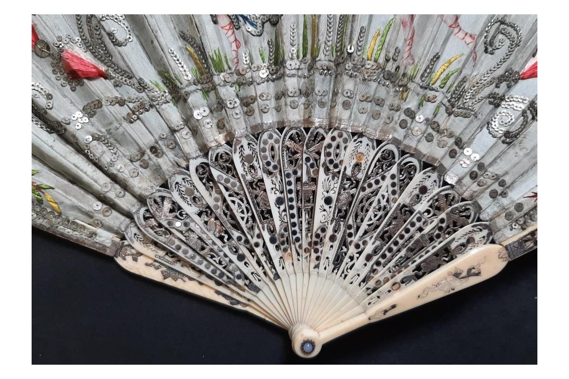 Éclair d'argent, éventail d'époque Empire