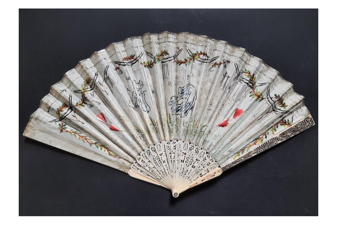 Éclair d'argent, éventail d'époque Empire