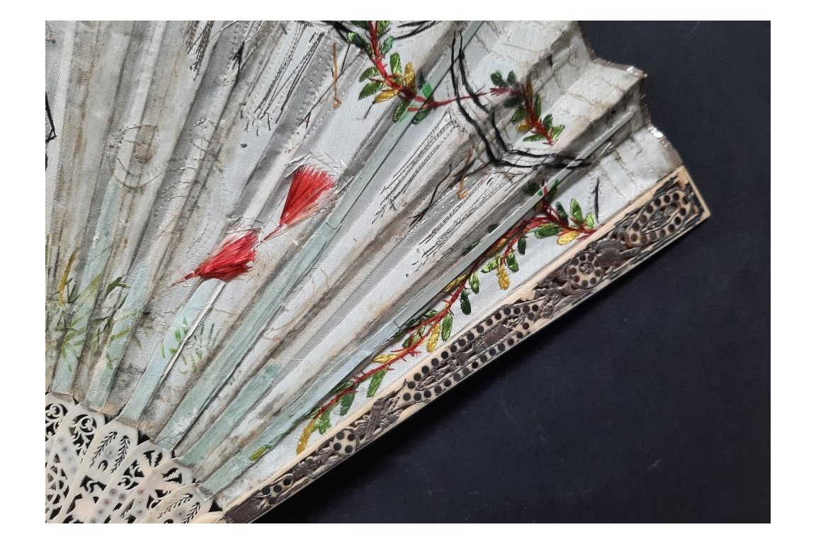 Éclair d'argent, éventail d'époque Empire