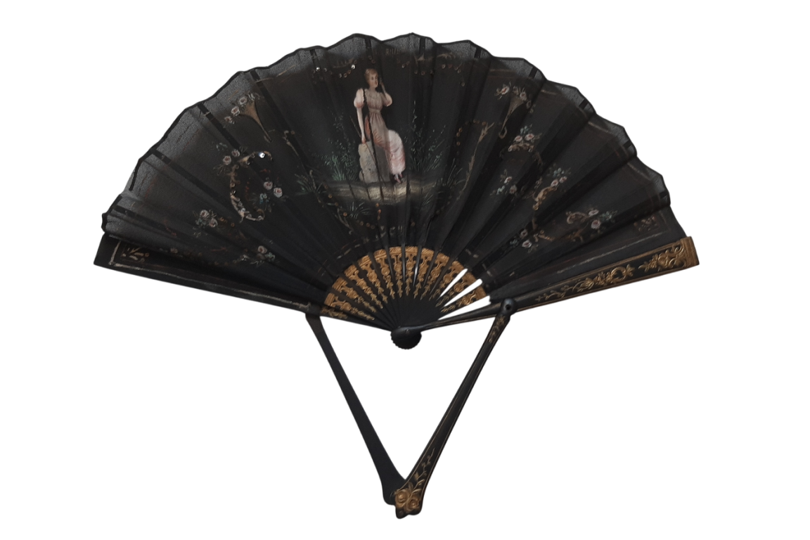 Éventail à poser, novelty vers 1900