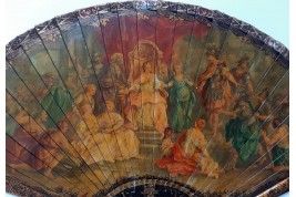 Aeneas and Dido, 19th century fan