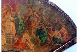 Aeneas and Dido, 19th century fan