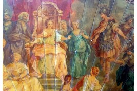 Aeneas and Dido, 19th century fan