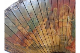 Aeneas and Dido, 19th century fan