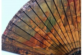 Aeneas and Dido, 19th century fan