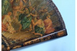 Aeneas and Dido, 19th century fan