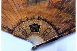 Aeneas and Dido, 19th century fan