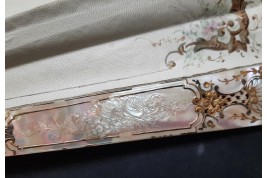 Le regard de l'amour, éventail de Micaël et Alexandre, vers 1880-95