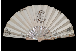 The gaze of love, fan by Micaël and Alexandre, circa 1880-95