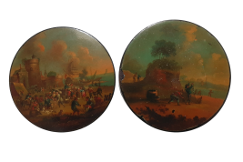 The fish market, 18th century snuffbox