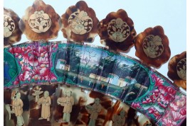 Cabriolet de Chine, éventail XIXème