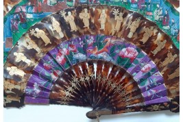 Cabriolet de Chine, éventail XIXème