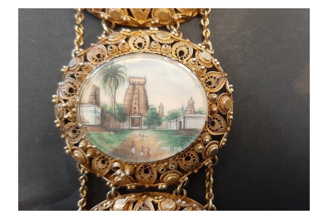 Bracelet souvenir de l'Inde, vers 1834-60