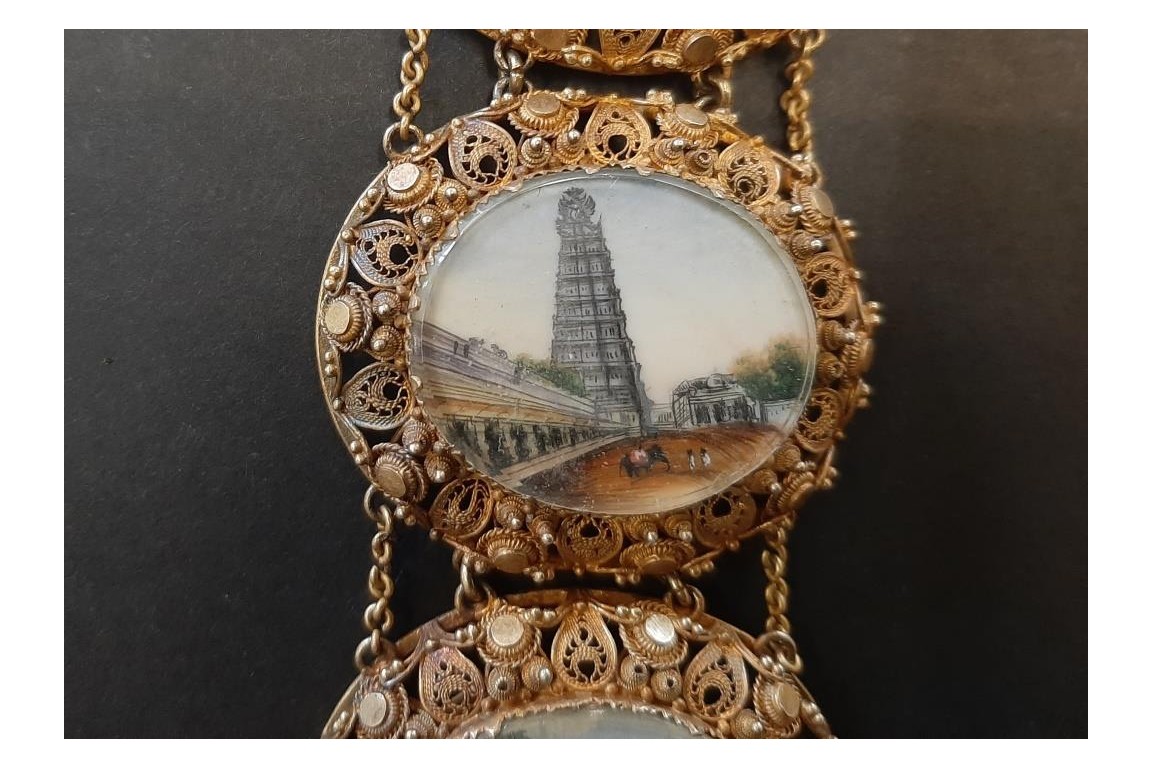 Bracelet souvenir de l'Inde, vers 1834-60