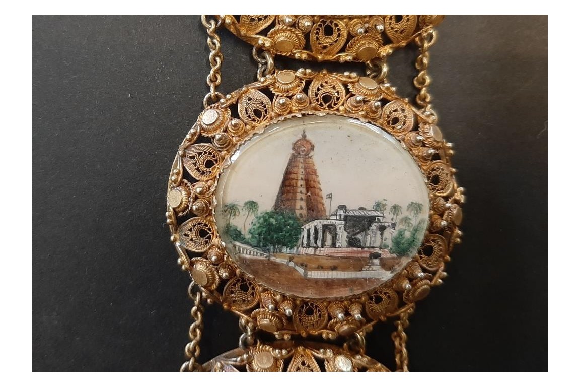 Bracelet souvenir de l'Inde, vers 1834-60