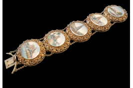 Bracelet souvenir de l'Inde, vers 1834-60