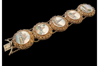 Bracelet souvenir de l'Inde, vers 1834-60