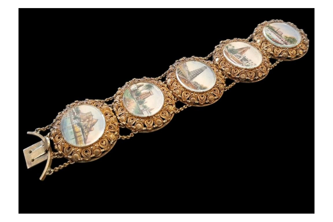 Bracelet souvenir de l'Inde, vers 1834-60