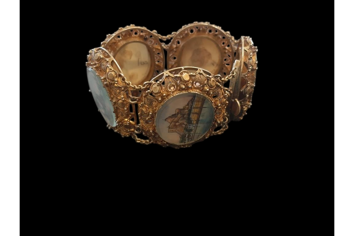 Bracelet souvenir de l'Inde, vers 1834-60
