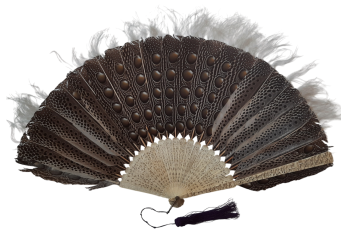 Argus, feather fan, China circa 1850