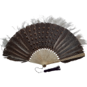 Argus, feather fan, China circa 1850