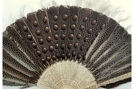 Argus, feather fan, China circa 1850