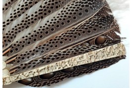 Argus, feather fan, China circa 1850