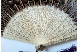 Argus, feather fan, China circa 1850