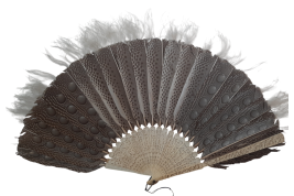 Argus, feather fan, China circa 1850